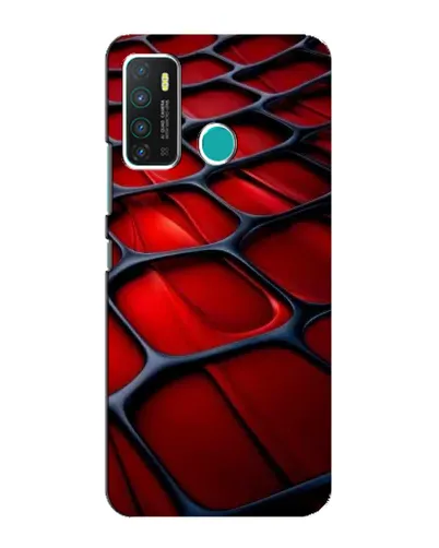 Чехол для Infinix Hot 9 / Hot 9 Pro с картинкой «Красная глянцевая сетка»