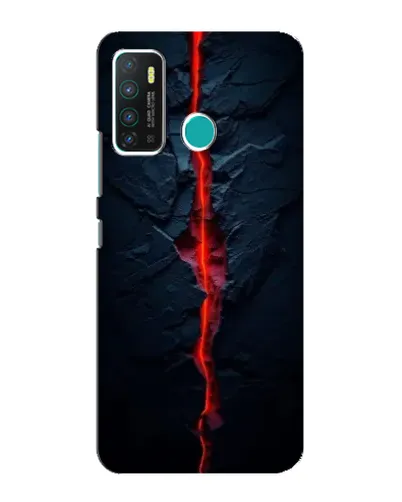 Чехол для Infinix Hot 9 / Hot 9 Pro с картинкой «Kрасная лавовая трещина»