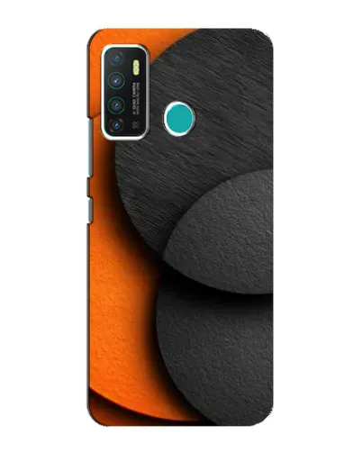 Чехол для Infinix Hot 9 / Hot 9 Pro с картинкой «Геометрия оранжевых кругов»