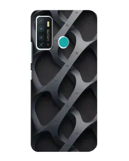 Чехол для Infinix Hot 9 / Hot 9 Pro с картинкой «Объемное серое плетение»