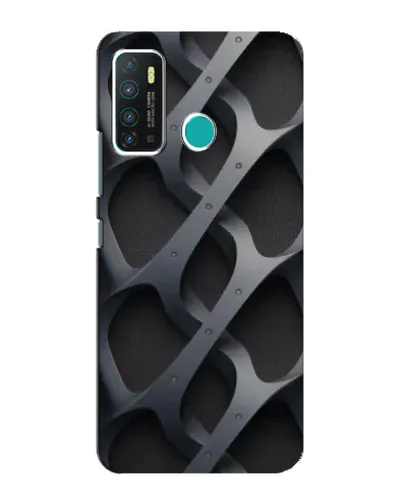 Чехол для Infinix Hot 9 / Hot 9 Pro с картинкой «Объемное серое плетение»