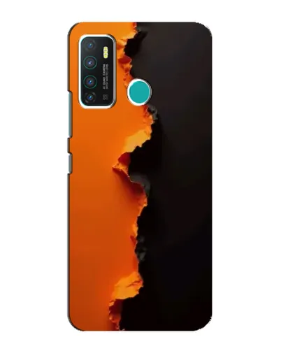 Чехол для Infinix Hot 9 / Hot 9 Pro с картинкой «Оранжевый разлом»