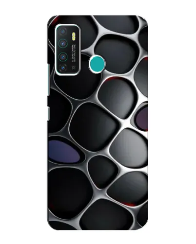 Чехол для Infinix Hot 9 / Hot 9 Pro с картинкой «Объемная темная решетка»