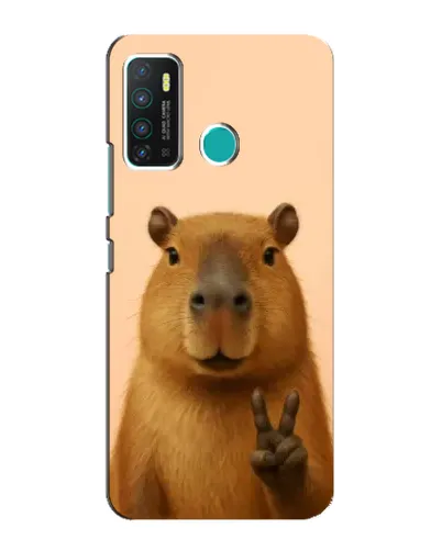 Чехол для Infinix Hot 9 / Hot 9 Pro с картинкой «Капибара виктория»