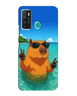 Чехол для Infinix Hot 9 / Hot 9 Pro с картинкой «Морская капибара»