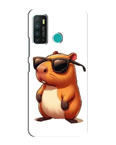 Чехол для Infinix Hot 9 / Hot 9 Pro с картинкой «Капибара в очках»