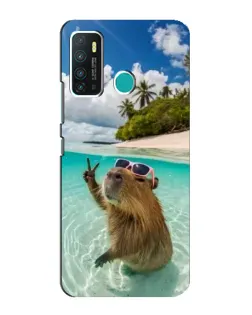 Чехол для Infinix Hot 9 / Hot 9 Pro с картинкой «Капибара на море»