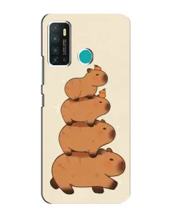 Чехол для Infinix Hot 9 / Hot 9 Pro с картинкой «Башня из капибар»
