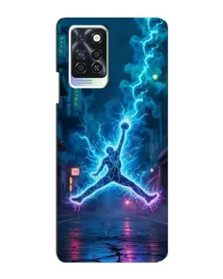 Чохол для Infinix Note 10 Pro з картинкою «Jordan Gold Jumpman»
