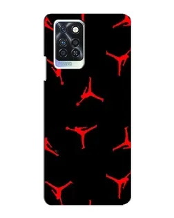 Чохол для Infinix Note 10 Pro з картинкою «Jordan Red Pattern»