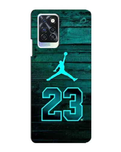 Чехол для Infinix Note 10 Pro с картинкой «Jordan Cyan 23»