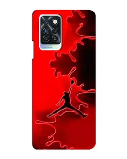 Чехол для Infinix Note 10 Pro с картинкой «Jordan Red Smoke»