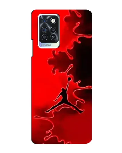Чехол для Infinix Note 10 Pro с картинкой «Jordan Red Smoke»