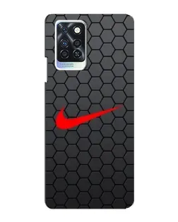 Чохол для Infinix Note 10 Pro з картинкою «Nike — карбонова сітка»