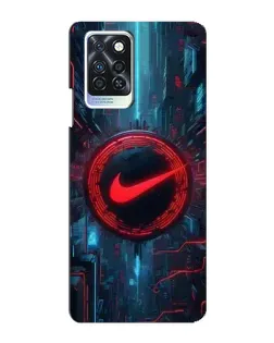 Чехол для Infinix Note 10 Pro с картинкой «Техногенный стиль Nike»