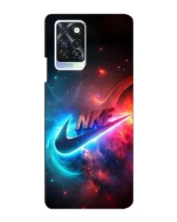 Чехол для Infinix Note 10 Pro с картинкой «Огненный логотип Nike»