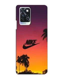 Чехол для Infinix Note 10 Pro с картинкой «Nike на закате солнца»