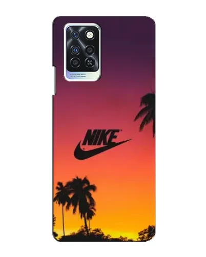 Чехол для Infinix Note 10 Pro с картинкой «Nike на закате солнца»