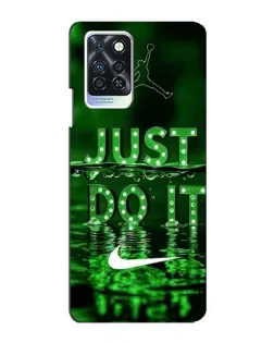 Чехол для Infinix Note 10 Pro с картинкой «Зеленый неоновый Nike»