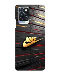 Чехол для Infinix Note 10 Pro с картинкой «Золотой Nike на металле»