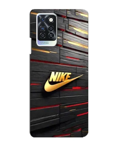 Чехол для Infinix Note 10 Pro с картинкой «Золотой Nike на металле»