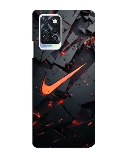 Чехол для Infinix Note 10 Pro с картинкой «Nike — эффект разломов»