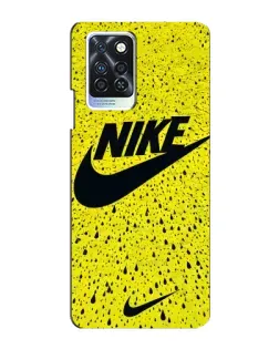 Чехол для Infinix Note 10 Pro с картинкой «Желтый текстурный Nike»