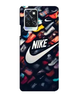 Чехол для Infinix Note 10 Pro с картинкой «Коллекция кроссовок Nike»