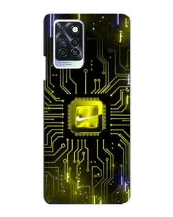 Чехол для Infinix Note 10 Pro с картинкой «Nike — золотая искра»