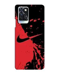 Чехол для Infinix Note 10 Pro с картинкой «Красные брызги Nike»