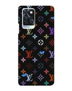 Чохол для Infinix Note 10 Pro з картинкою «Кольорова монограма LV»
