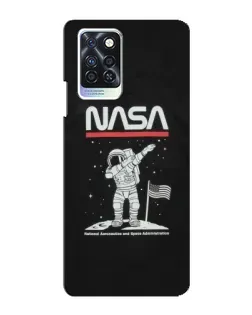 Чохол для Infinix Note 10 Pro з картинкою «NASA — крокуємо по Місяцю»