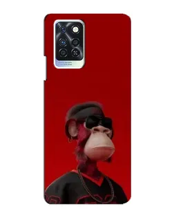 Чохол для Infinix Note 10 Pro з картинкою «Bored Ape в червоному»