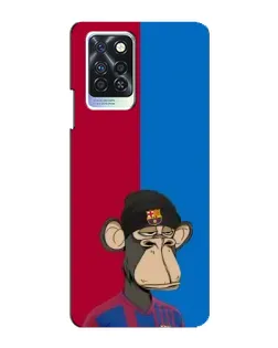 Чехол для Infinix Note 10 Pro с картинкой «Bored Ape — фанат Барсы»