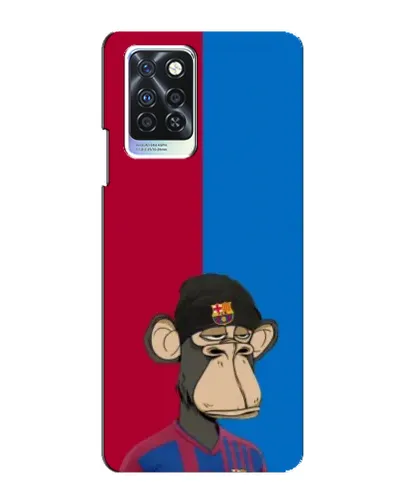 Чехол для Infinix Note 10 Pro с картинкой «Bored Ape — фанат Барсы»