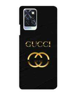 Чохол для Infinix Note 10 Pro з картинкою «Золотий логотип Gucci»