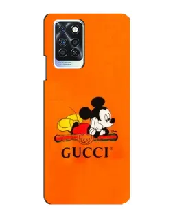 Чехол для Infinix Note 10 Pro с картинкой «Микки Маус Gucci — оранж»