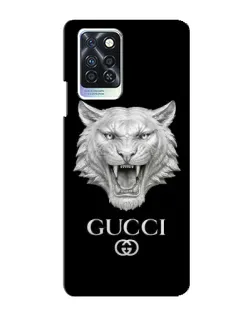 Чехол для Infinix Note 10 Pro с картинкой «Gucci — серебряный лев»