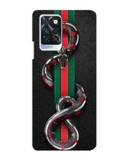 Чехол для Infinix Note 10 Pro с картинкой «Gucci — змея на полосе»