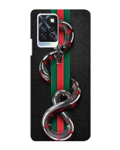 Чехол для Infinix Note 10 Pro с картинкой «Gucci — змея на полосе» Чехол для Infinix Note 10 Pro с картинкой «Gucci — змея на полосе»