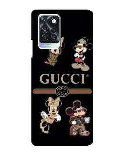 Чехол для Infinix Note 10 Pro с картинкой «Gucci — герои Disney и монограмма»
