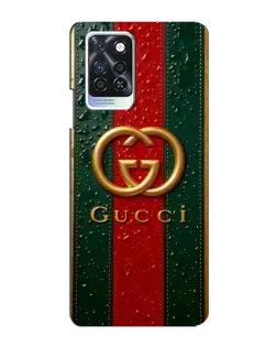 Чехол для Infinix Note 10 Pro с картинкой «Gucci — фирменная полоса и золото»