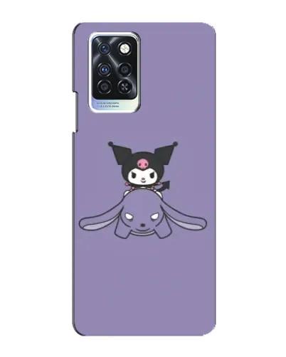 Чохол для Infinix Note 10 Pro з картинкою «Kuromi на ліловому фоні»