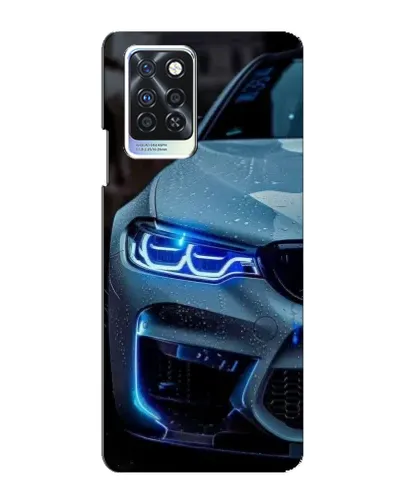 Чехол для Infinix Note 10 Pro с картинкой «Взгляд BMW с синими фарами»