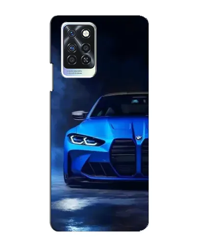 Чехол для Infinix Note 10 Pro с картинкой «Голубая BMW M4»