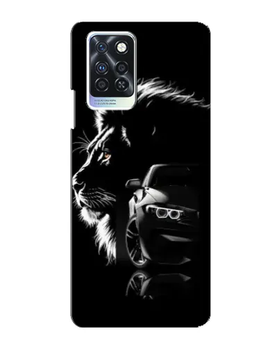 Чехол для Infinix Note 10 Pro с картинкой «BMW и лев»