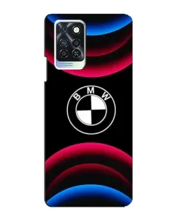 Чехол для Infinix Note 10 Pro с картинкой «Логотип BMW и неоновые дуги»