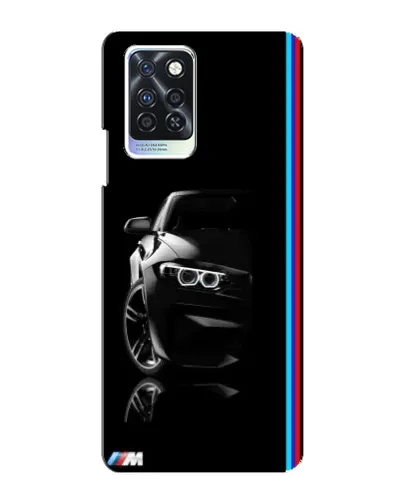 Чехол для Infinix Note 10 Pro с картинкой «Силуэт BMW в темноте»