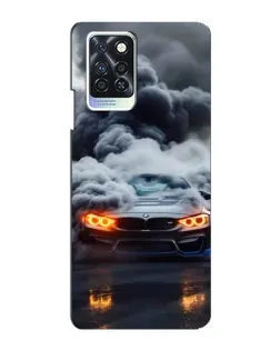 Чехол для Infinix Note 10 Pro с картинкой «BMW в дыму»