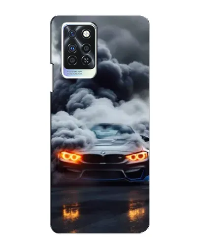 Чехол для Infinix Note 10 Pro с картинкой «BMW в дыму»
